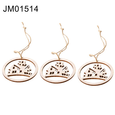

3PcsSet Wooden Hollow Witch Pumpkin Pendant with Hemp Rope Halloween Decor