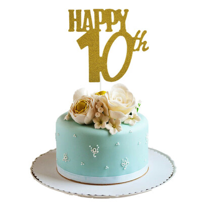 

Happy 102030405060th Love Cupcake Cake Topper Insert Birthday Party Decor