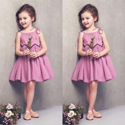 

Fashion Baby Girl Summer Dress Kid Party Wedding Pageant Formal Dresses Sundress Clothes