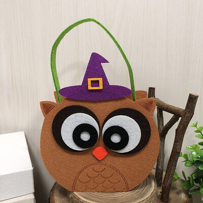 

Toponeto Halloween Non-woven Party Decor Treat or Trick Candy Demon Pumpkin Bag Basket