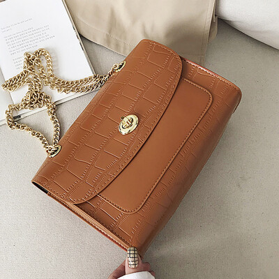 

Small bag 2019 new fashion female bag stone grain small square bag retro chic oblique shoulder bag