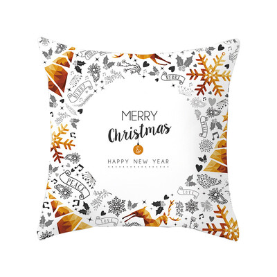 

New Hot Christmas Decorative Pillowcase Square Printed Throw Pillow Cover Santa Claus Throw Pillowcase For Home Office