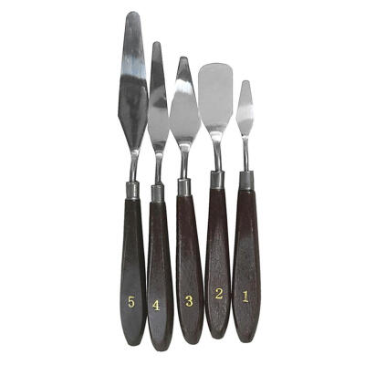 

5pcsset Spatula Palette Scraper Oil Painting Knife for Artist DIY Art Tool