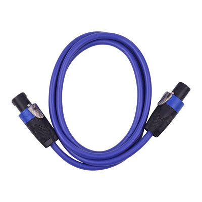 

12AWG Stage Mixer Cables Audio Amplifier Cord Speaker Connector Male to Male Four Core Oxygen Free Copper Conductor NL4FC Blue 10m
