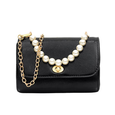 

Snake Print Pearls Shoulder Handbags PU Leather Women Chain Crossbody Bags