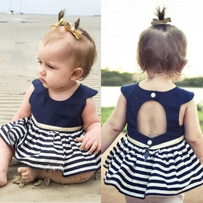 

Newborn Baby Girls Party Princess Pageant Tutu Dress Kid Toddler Navy Blue Dress