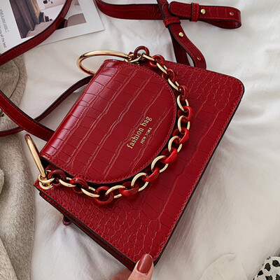 

Womens bag fashion foreign-style metal chain new 2019 Korean style one-shoulder bag one-shoulder bag