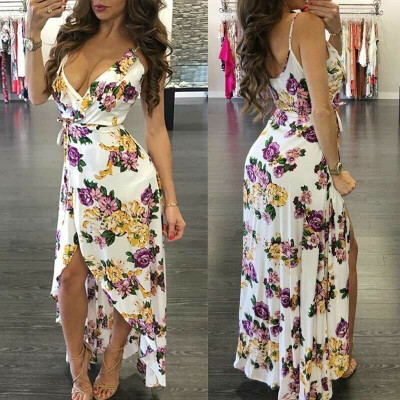 

Hot Women Summer Boho Long Maxi Dress Evening Party Cocktail Beach Sundress S-XL