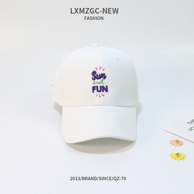 

SpringSummer new hat ladies hundred embroidered baseball cap SUN FUN embroidery thin cap original design