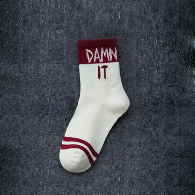 

Funny Athletic Personality Cool Letter Print Cotton Fashion Man Woman Couples Socks