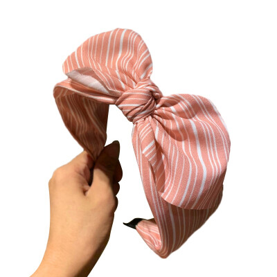 

Vintage Fresh Headband Women Twist Iron Wired Hairband Cute Rabbit Ears Bowknot Tropical Kawaii Turban