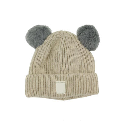 

Cute Baby Kids Boys Girls Fleece Warm Hat Pom Ball Cap Knitted Beanie Hats