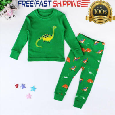 

Newborn Kid Baby Boy Girl Sleepwear Night Homewear Dinosaur Outfit Set Pajamas