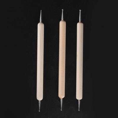 

Greensen 3pcs DIY Pottery Ball Stylus Polymer Clay Sculpting Embossing Modeling Craft Tools