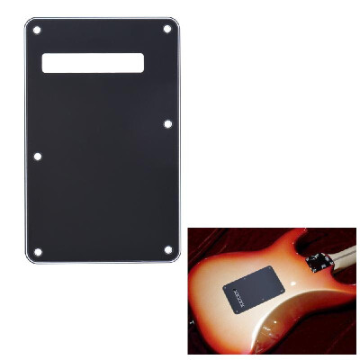 

Pickguard Tremolo Cavity Cover Backplate Back Plate 3Ply for Stratocaster Strat Modern Style Electric Guitar Black