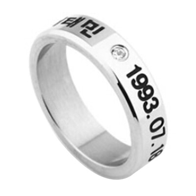 

1 Pc Fashion K-pop SHINEE Onew\Minho\Taemin\Key\Jong Hyun KPOP Titanium Steel Finger Silver Ring