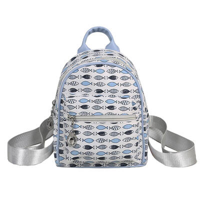 

Cartoon Print Mini Backpacks Women Teen Girls Travel Leather School Handbag