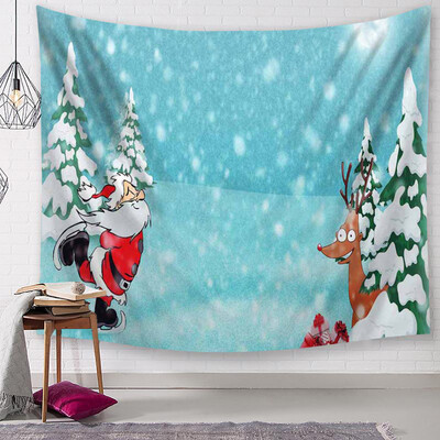

Toponeto Christmas Tapestry Santa Print Wall Hanging Tapestry Art Home Decor