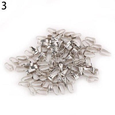 

100pcs Bail Connectors Jewelry Findings DIY Necklace Pendant Buckle Clip Clasps
