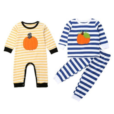 

Halloween Kid Baby Girl Boy Pumpkin Romper Jumpsuit Tops T-shirt Pants Legging Clothes Set