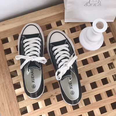 

Canvas shoes 2019 new Korean version of the student ulzzang network celebrity Hong Kong style ins tide super fire board shoes