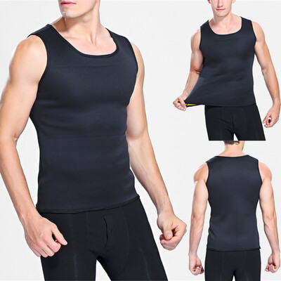 

〖Follure〗Mens Hot Sweat Body Shaper Tank Top Tummy Fat Burner Vest Weight Loss Shapewear