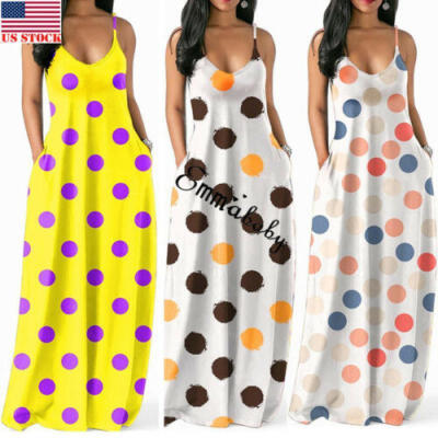 

Plus Size Womens Floral Long Maxi Dress Split Cocktail Party Beach Sundress USA