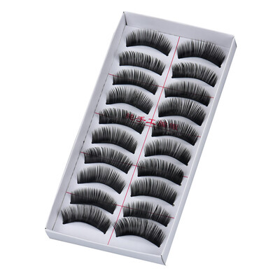 

〖Follure〗10Pairs Handmade Black Long Thick Cross Beauty Party Makeup Fake False Eyelashes