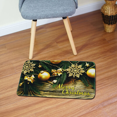 

Siaonvr Cartoon Christmas Carpet Anti-slip Mat Door Mat Household Bathroom Mat