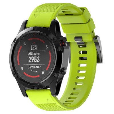 

〖Follure〗Replacement Silicagel Soft Band Quick Install Band For Garmin Fenix 5 Plus BK