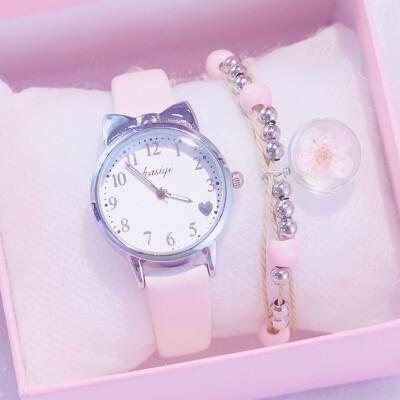 

Ins network celebrity cherry blossoms girl watch heart-shaped children simple girl cartoon children middle school students Korean