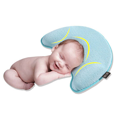 

Newborn Baby Pillow Head Shaping Memory Foam Cushion For Flat Head Syndrome Prevention&Head Support For Age 0-1 Blue 1 Extra