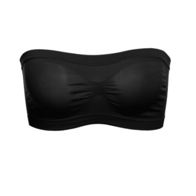 

New Women Ladies Strapless Seamless Padded Boob Bandeau Tube Tops Bra