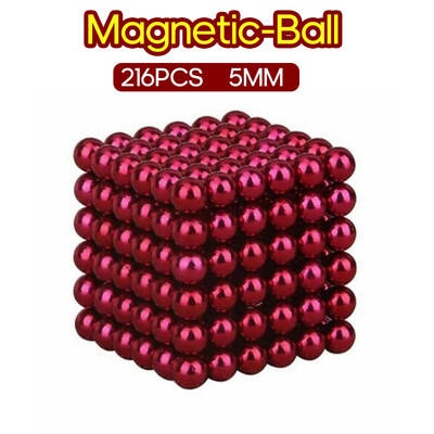 

216PCS Magnetic-Ball 5mm Building Toy Simple Design Office Adults Stress Relief Toys