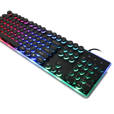 

ZERODATE KB202 Membrane Keyboard Wired Gaming Backlit Keyboard 104-Key with Customizable Lighting Effects ABS USB Wired Keyboard f