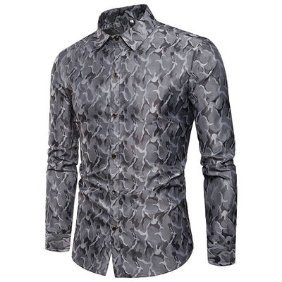 

Luxury Men Slim Fit Dress Shirt Long Sleeve Stylish Formal Casual T-shirt Top