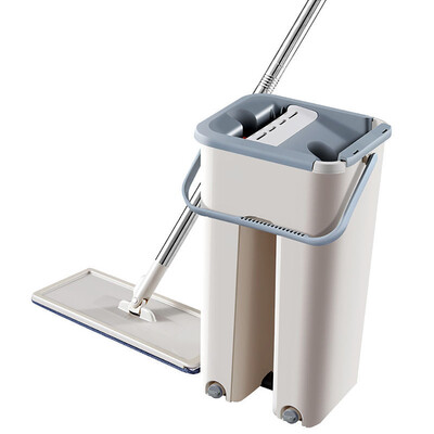 

Gobestart Sided Non Hand Washing Flat Mop Wooden Floor Mop Dust Push Mop Home Cleaning
