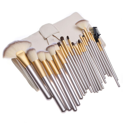 

〖Follure〗24pcs Makeup Brushes set Fondation Eyeshadow Cosmetic Tool with Leather