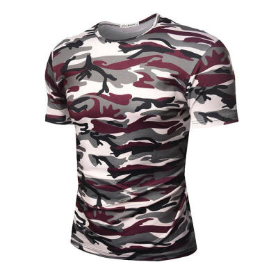 

2018 Summer New Mens Long-sleeved T-shirt Youth Camouflage Casual Shirt