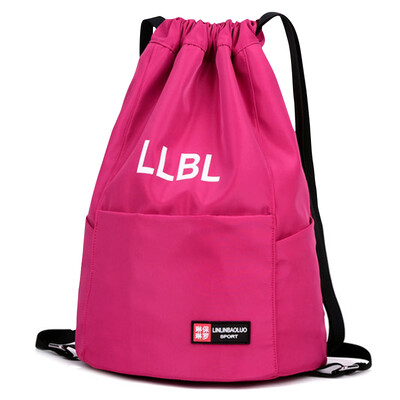 

Bouquet pocket rope extraction double shoulder bag men&women portable folding backpack outdoor travel simple belt exercise bag