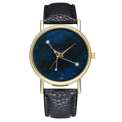 

Fashion Sky Stars Night Watch Women Leather Analog Quartz Watch Wristwatch Relogio Feminino Ladies Casual Watch Clock &Ff