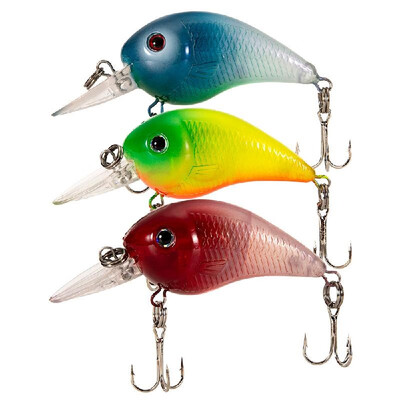 

8cm Wobbler Rattle Fishing Crankbait Flashing Artificial Hard Crank Bait Lure with Treble Hooks
