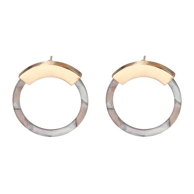 

JURAN Metal Round Circle Punk Trendy Stud Earrings Women Unique New Arrival Statement Geometric Earrings For Women Jewelry D2502