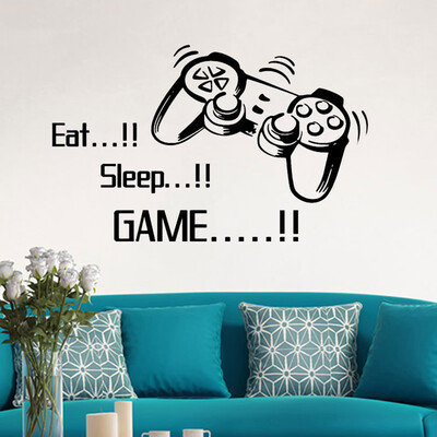 

〖Follure〗Eat Sleep Game Wall Stickers Boys Bedroom Letter DIY Kids Rooms Decoration Art
