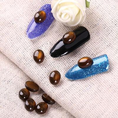 

Toponeto DIY 20pcsbag Nail Art Decoration Oval Stone Charm Acrylic Resin