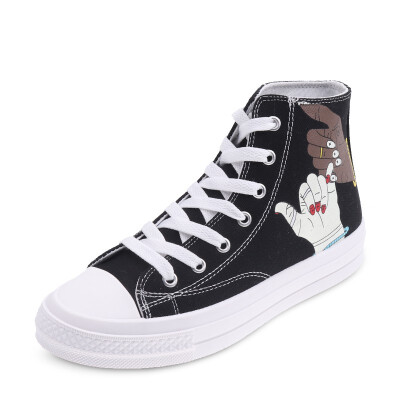 

WEI ZHI DIAN Womens High-top Shoes Casual Canvas Shoes Breathable Shoes 1910