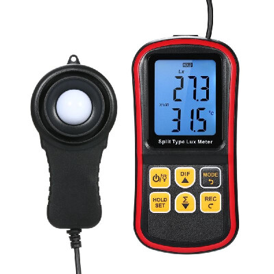 

Digital Lux Meter BT Photometer Luxmeter Split Type LCD Handheld Illuminometer Luminometer Light Meter 0-200000 Lux with Mobile AP