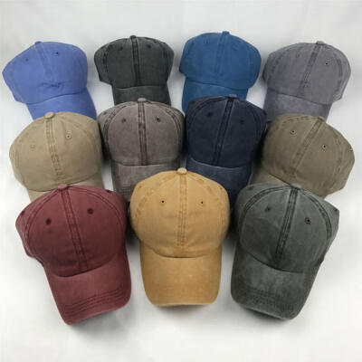 

Cotton Cap Baseball Caps Hat Adjustable Polo Style Washed Plain Solid Visor