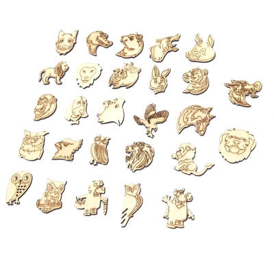 

25pcs Wooden Ornament Animal Shape for DIY Scrapbooking Home Decor Craft