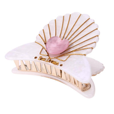 

Acetate Shell Fan Shape Love Hair Crab Claw Clip Gripper Headwear Clips